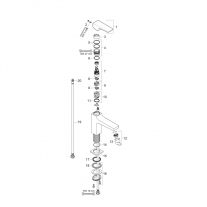 Hansgrohe, Metropol, baterie lavoar cu ventil, crom
